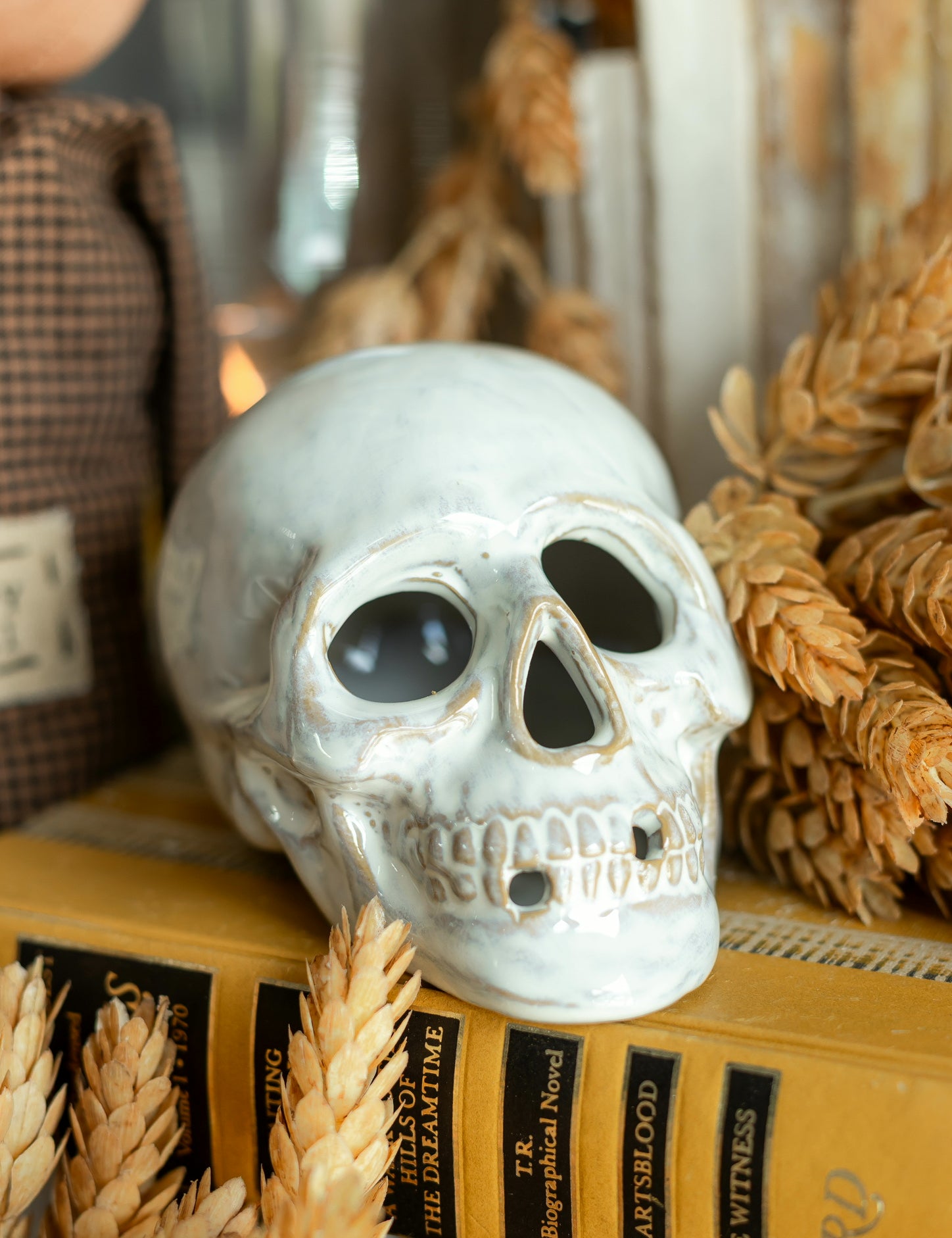 Ceramic Glazed Skull The Little Burlap Barn®