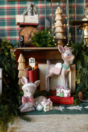 Jumbo Retro Present Delivery Glitter Deer