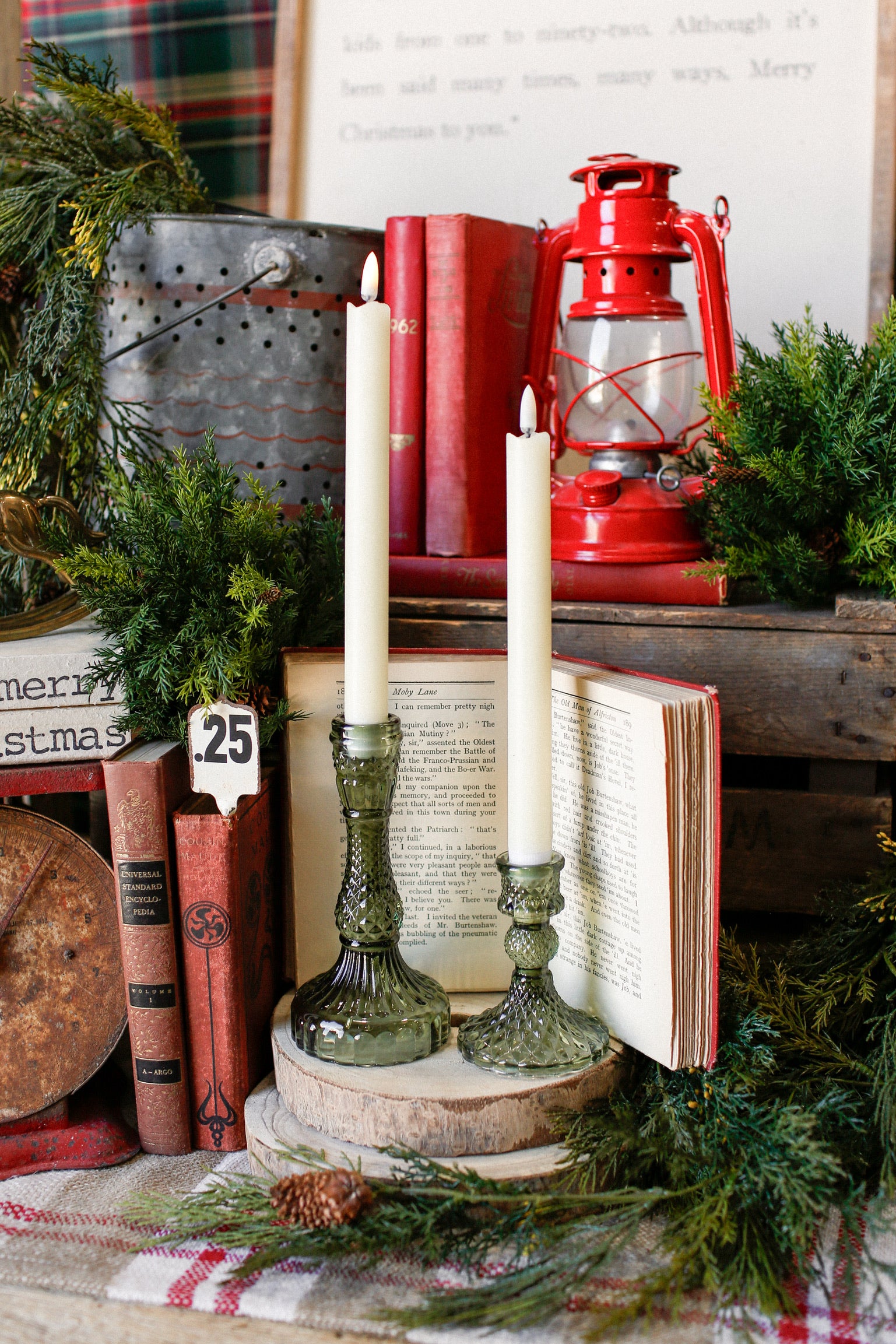 Forest Green Candlestick