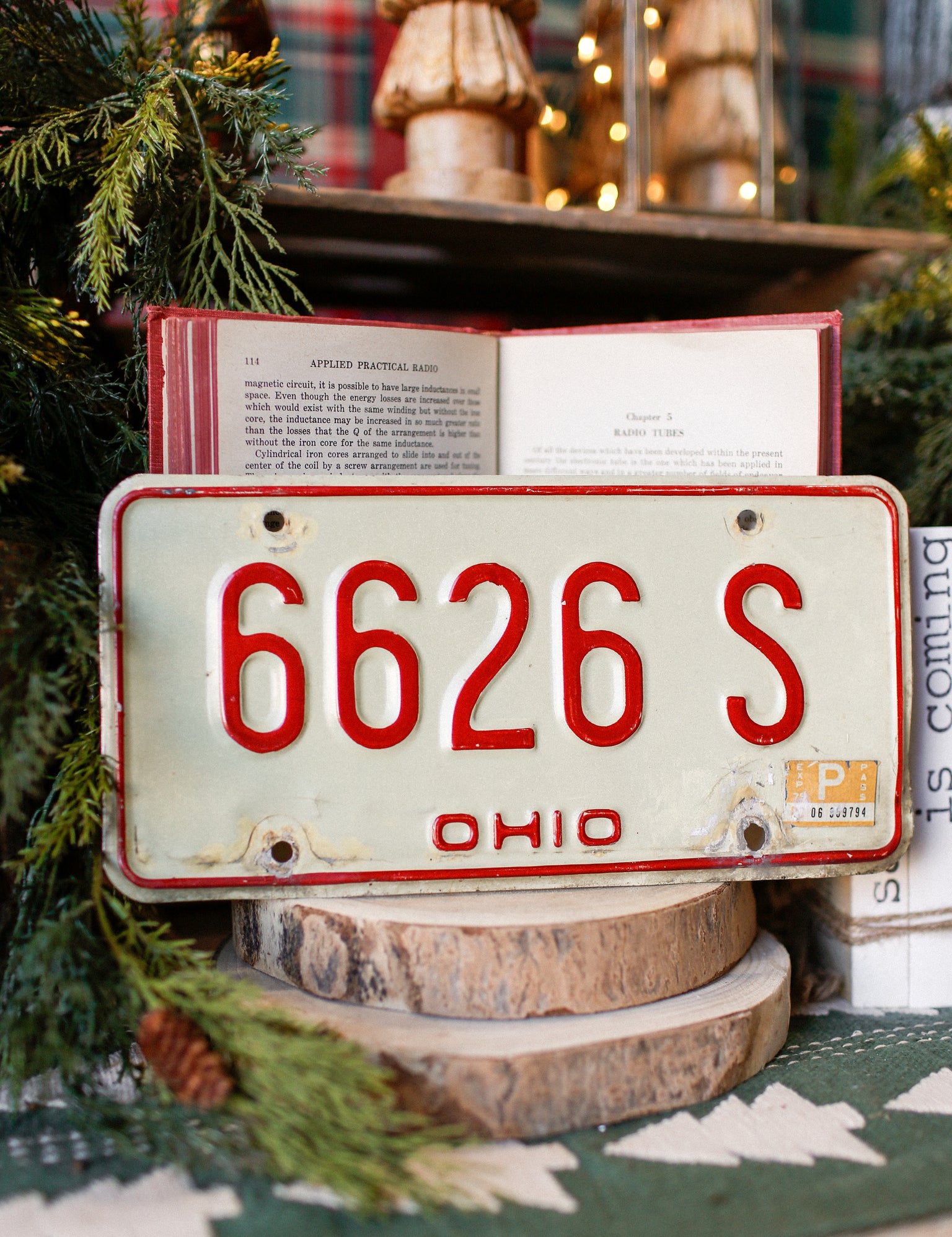 Vintage White License Plate The Little Burlap Barn®
