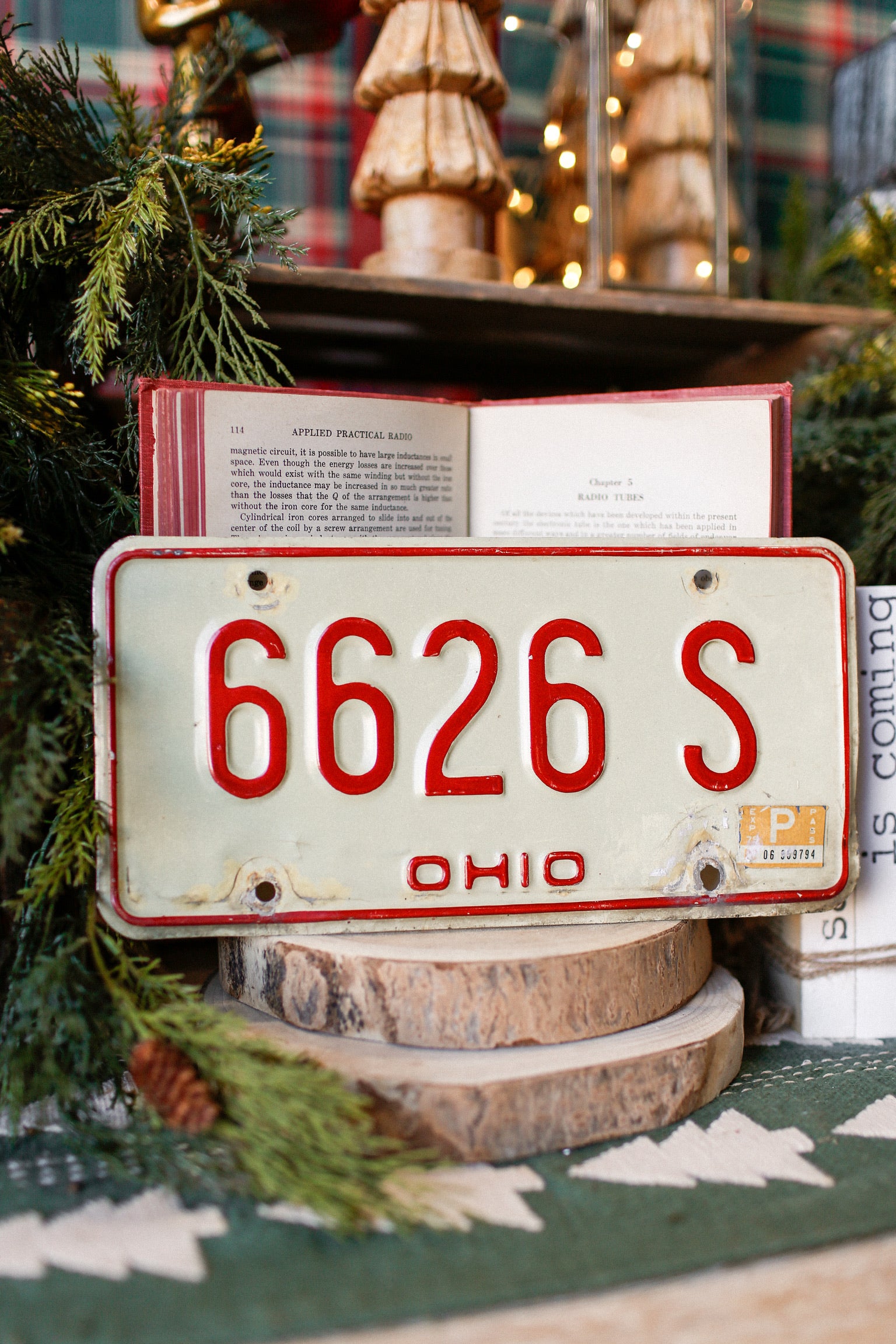 Vintage White License Plate The Little Burlap Barn®