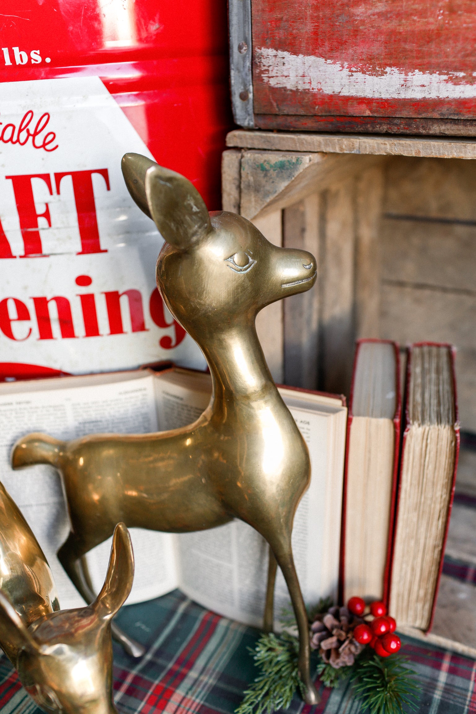 Vintage Brass Regency Deer