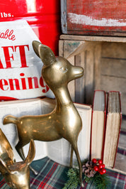 Vintage Brass Regency Deer