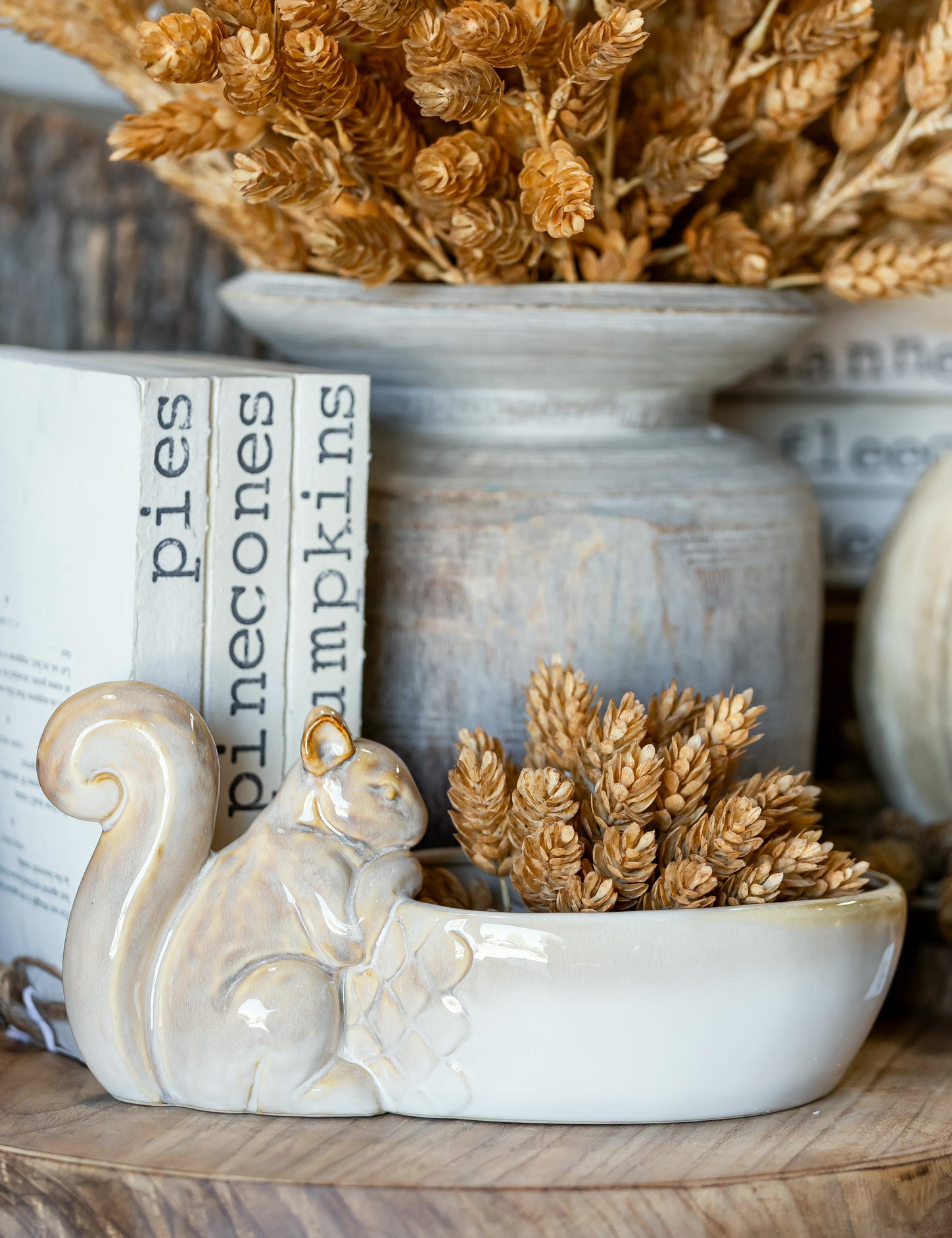 Stoneware Squirrel Bowl Creative Co-Op