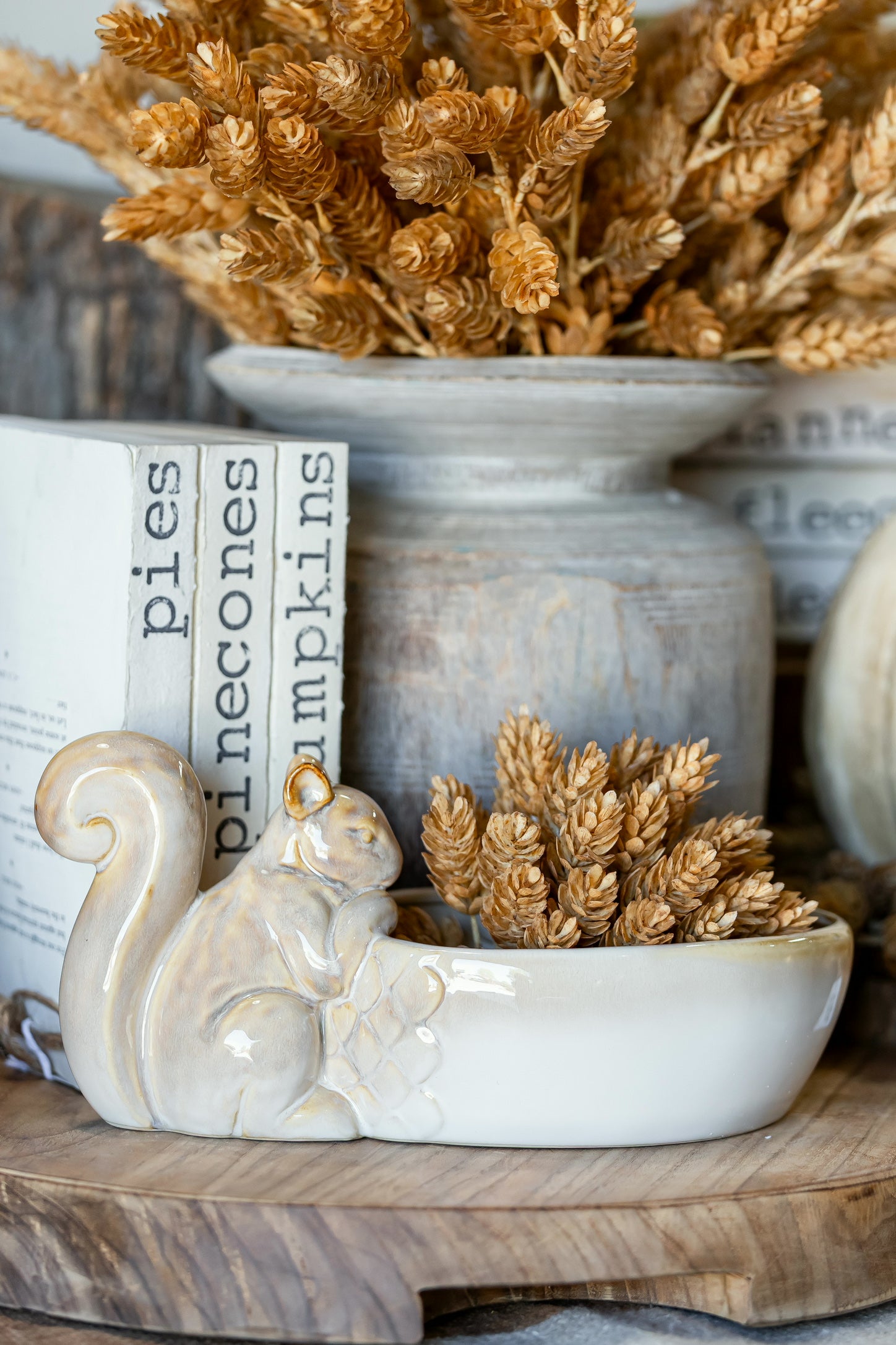 Stoneware Squirrel Bowl Creative Co-Op
