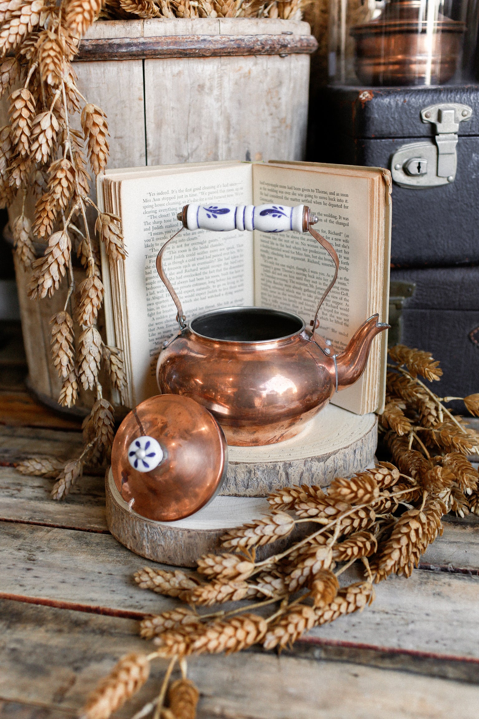 Vintage Copper Tea Kettle