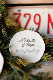 Stoneware Holiday Saying Plate