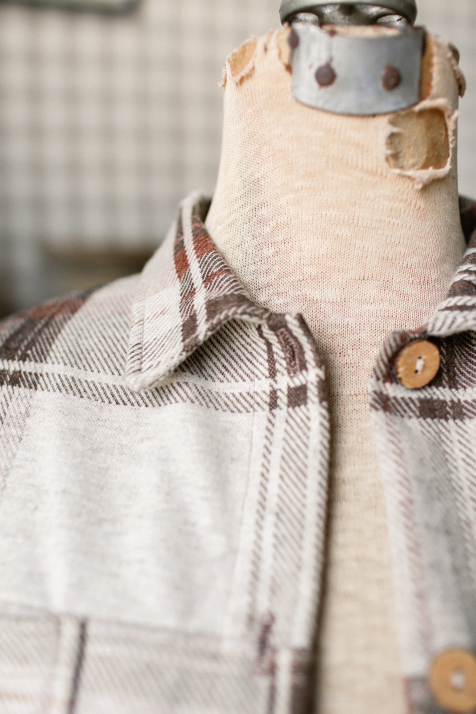 Rust Plaid Button Down