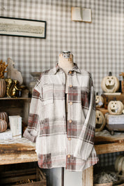 Rust Plaid Button Down