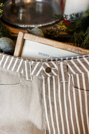 Franklin Stripe Mixed Pant