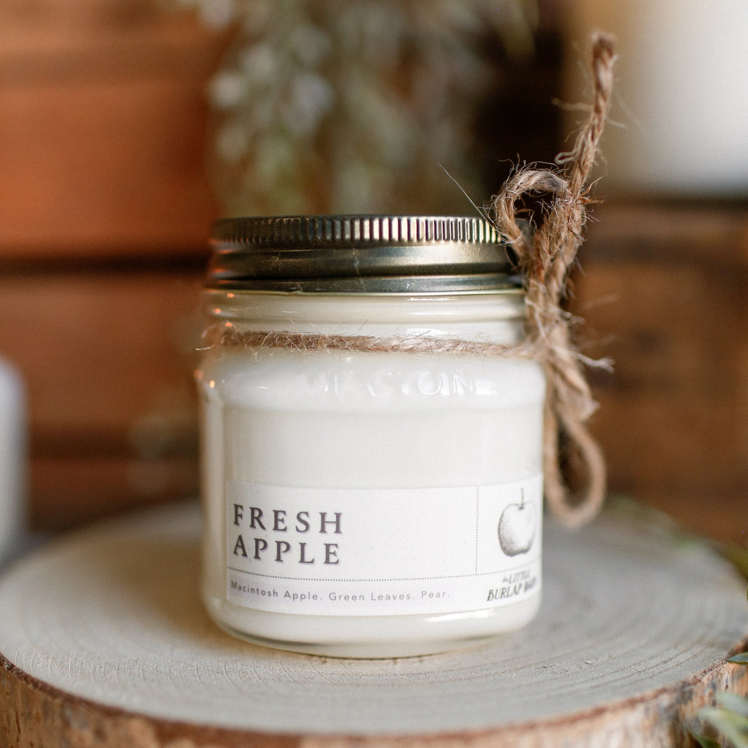 Mason Jar Candle-Fresh Apple The Little Burlap Barn®