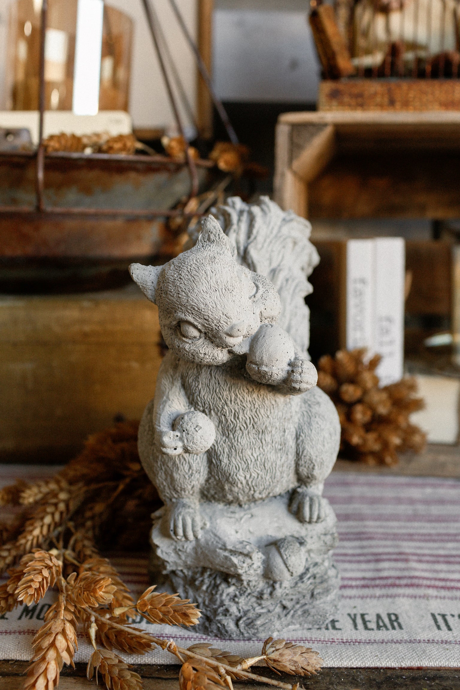 Vintage Concrete Squirrel