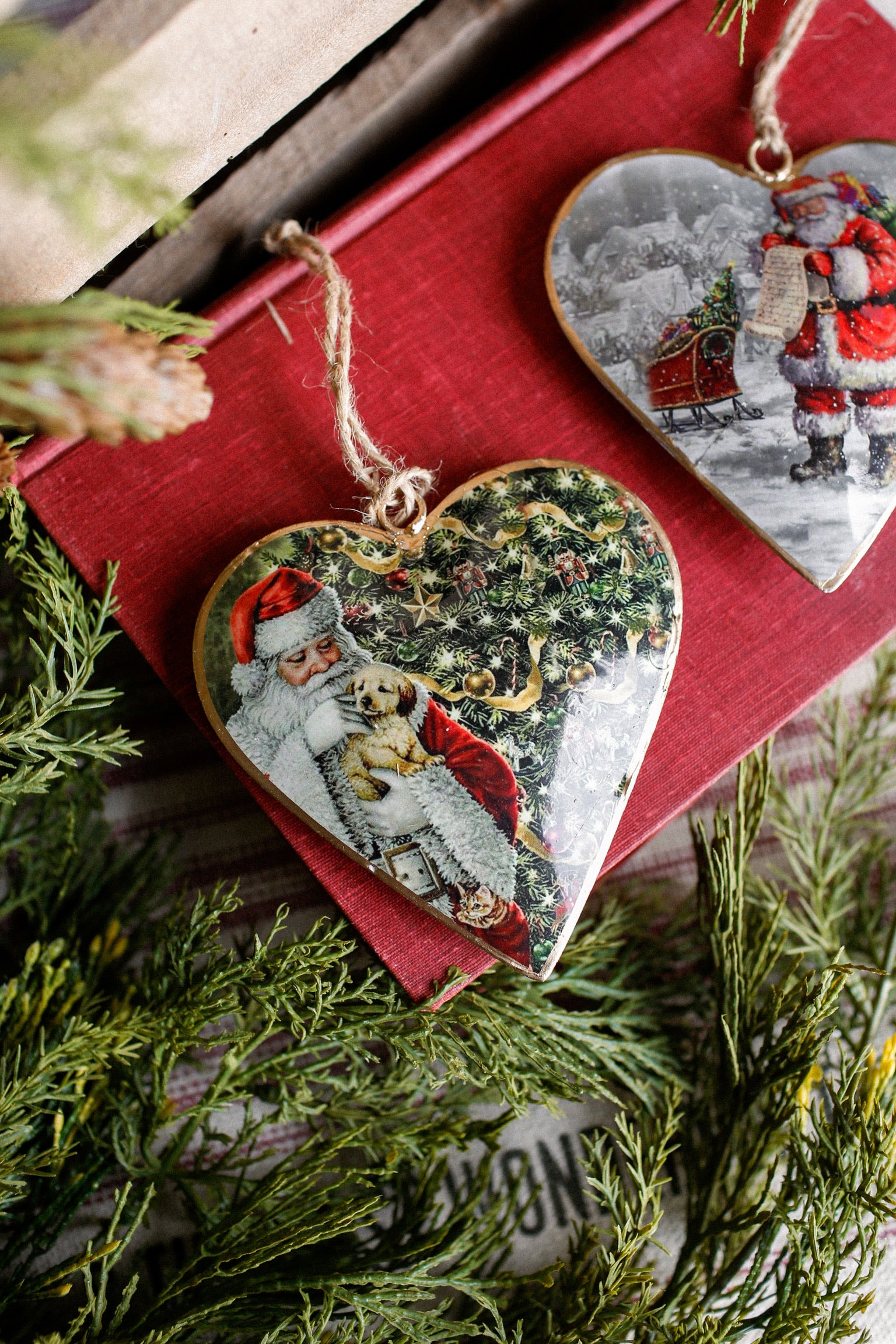 Santa Heart Ornament