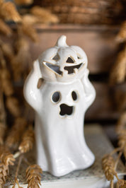 Stoneware Lighted Ghost