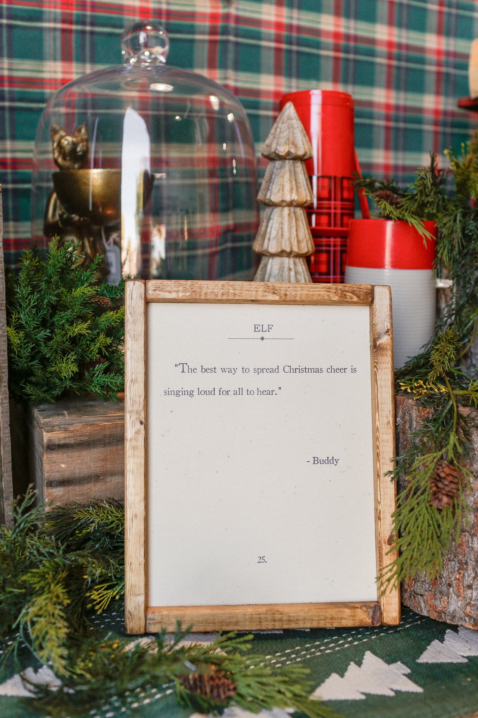 Handmade "Elf" Framed Sign