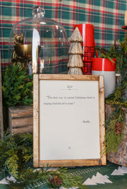 Handmade "Elf" Framed Sign