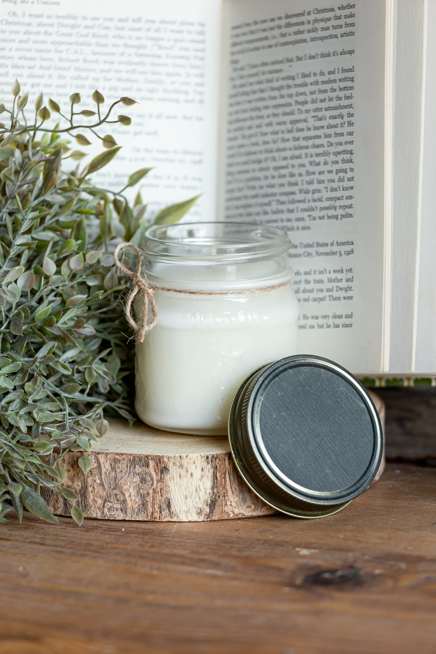 Farmhouse Flannel Mason Jar Candle The Little Burlap Barn