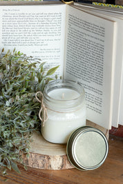 Farmhouse Flannel Mason Jar Candle The Little Burlap Barn