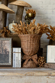 Rattan Bow Basket Vase Creative Co-Op