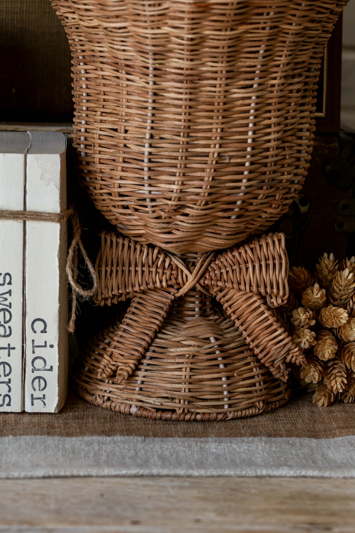 Rattan Bow Basket Vase Creative Co-Op