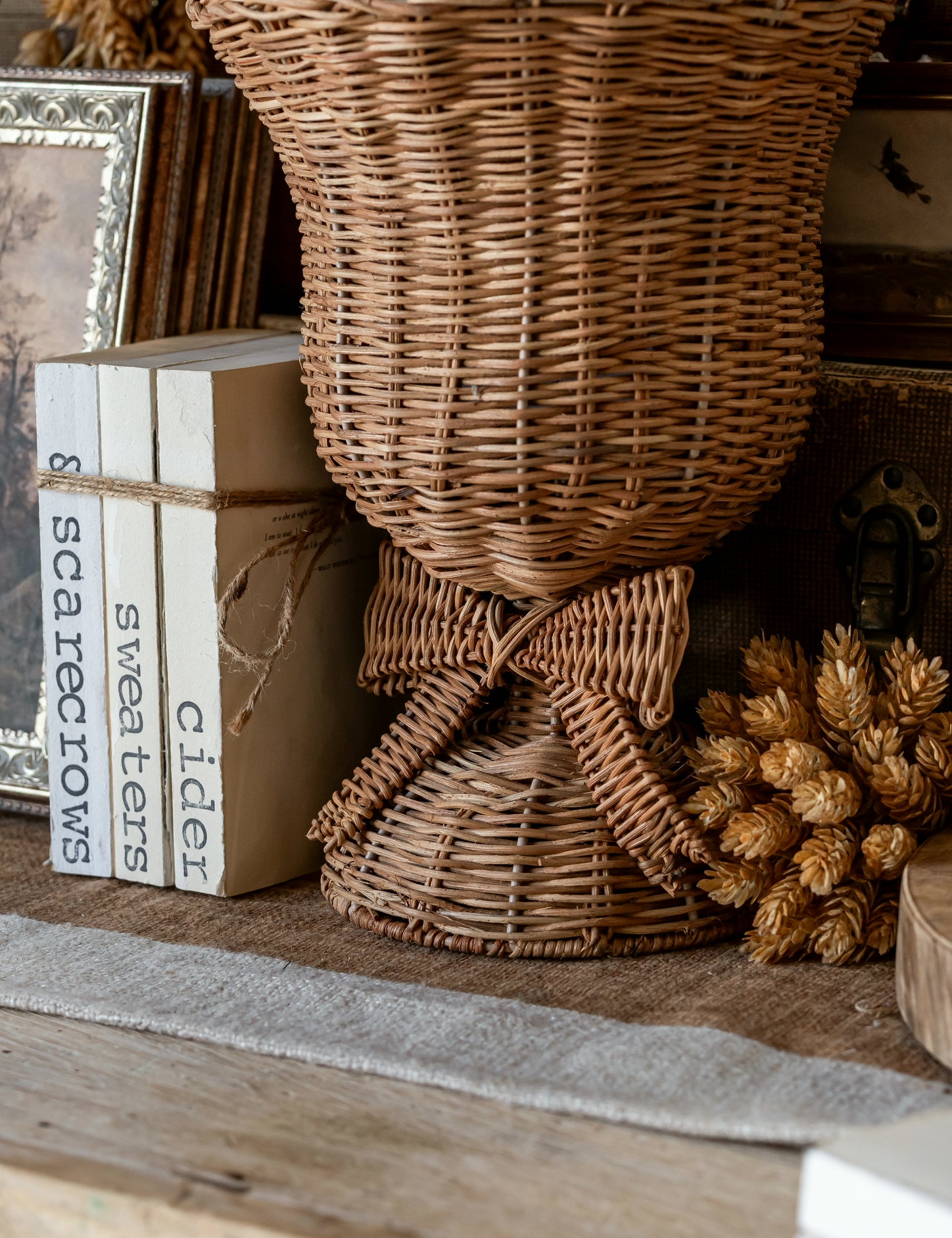 Rattan Bow Basket Vase Creative Co-Op