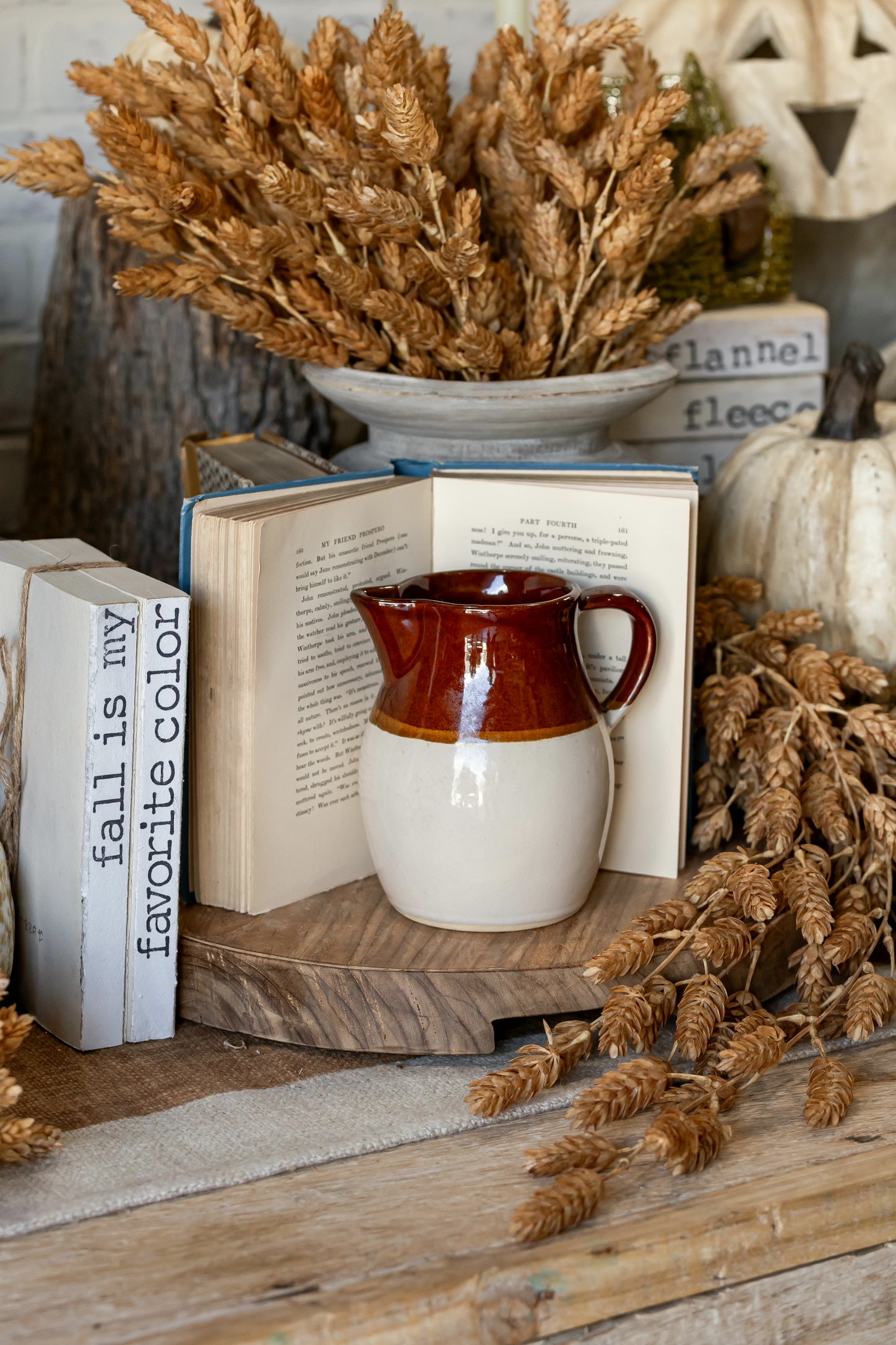 Vintage Stoneware Pitcher The Little Burlap Barn