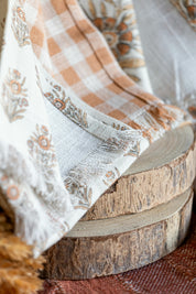 Autumn Block Print Kitchen Towels Audrey's Home & Gift