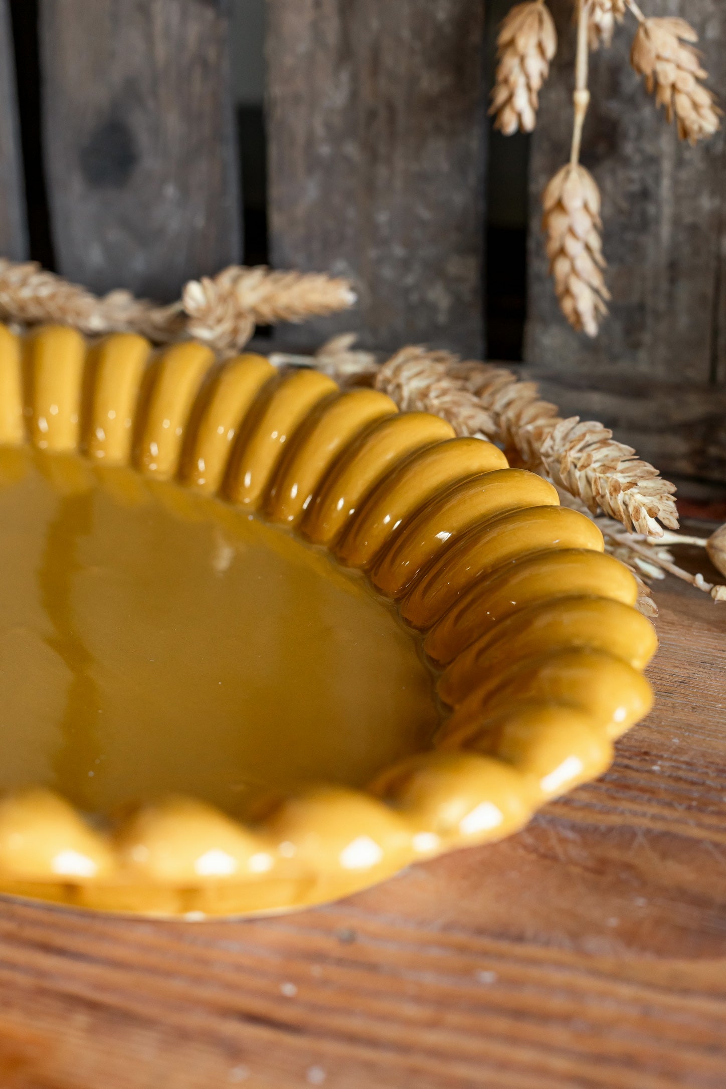 Stoneware Scalloped Platter Creative Co-Op