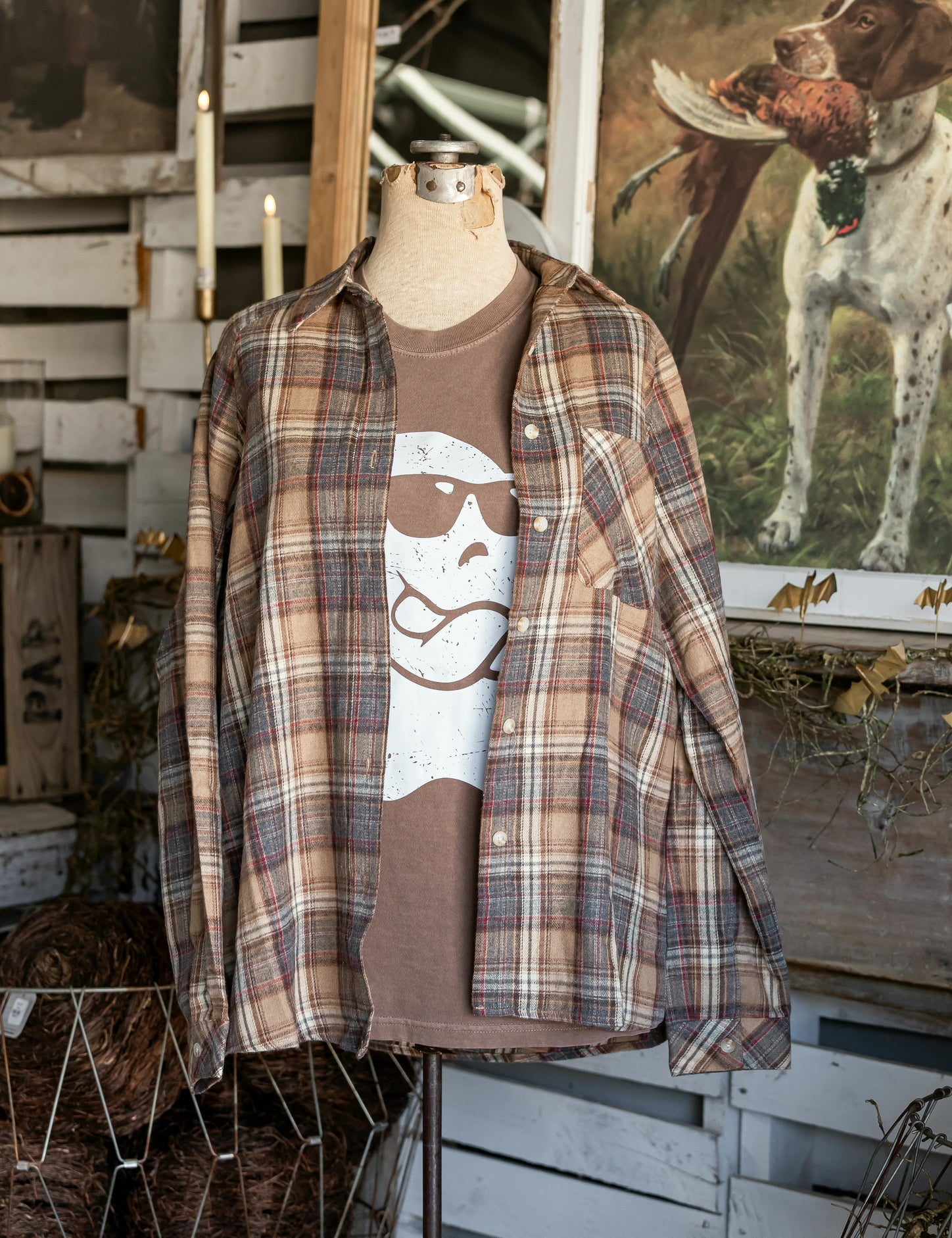Toasted Oak Flannel Button Down The Little Burlap Barn