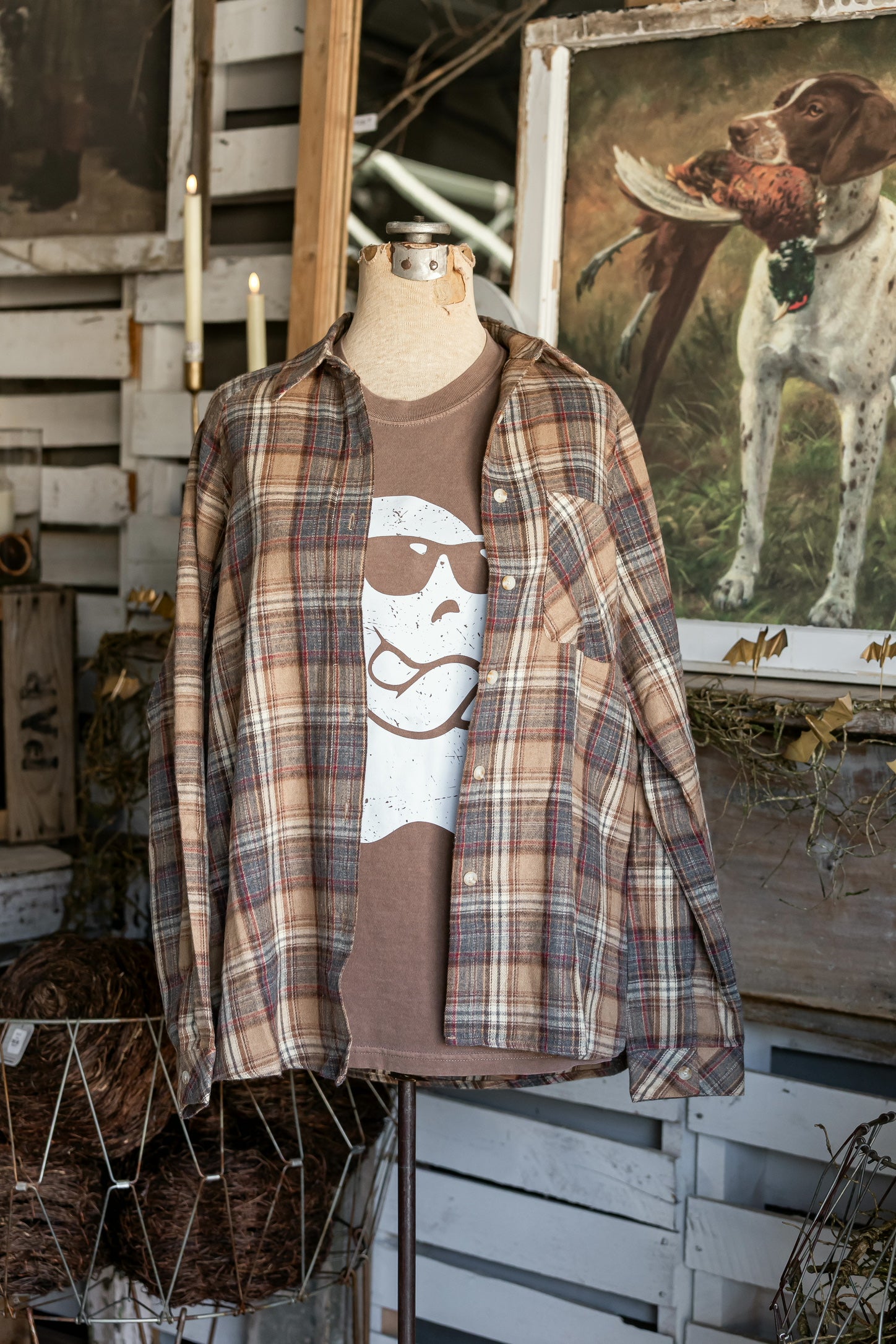 Toasted Oak Flannel Button Down The Little Burlap Barn