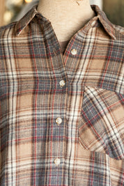Toasted Oak Flannel Button Down The Little Burlap Barn