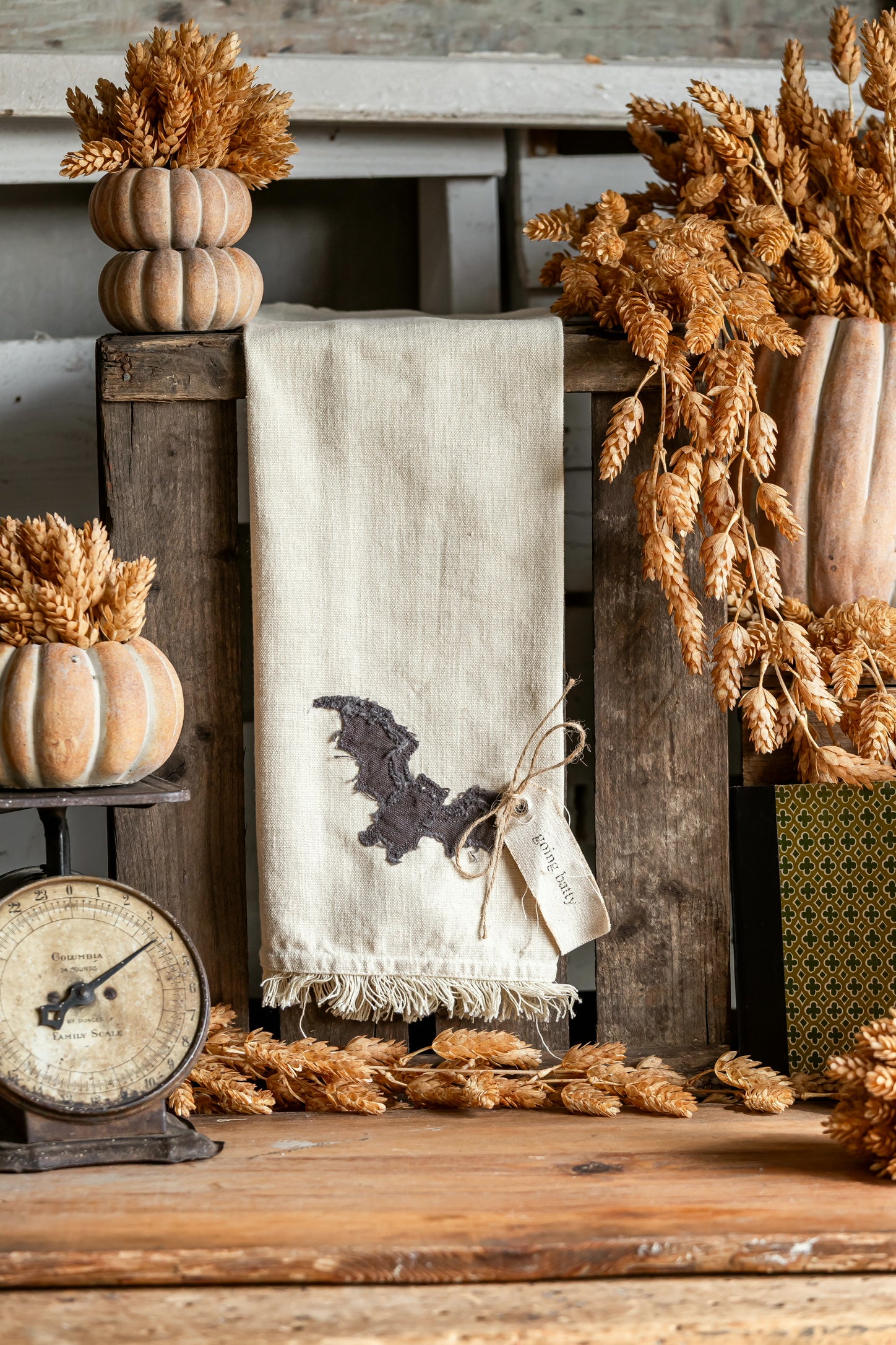 Raggedy Bat Kitchen Towel Audrey's Home & Gift