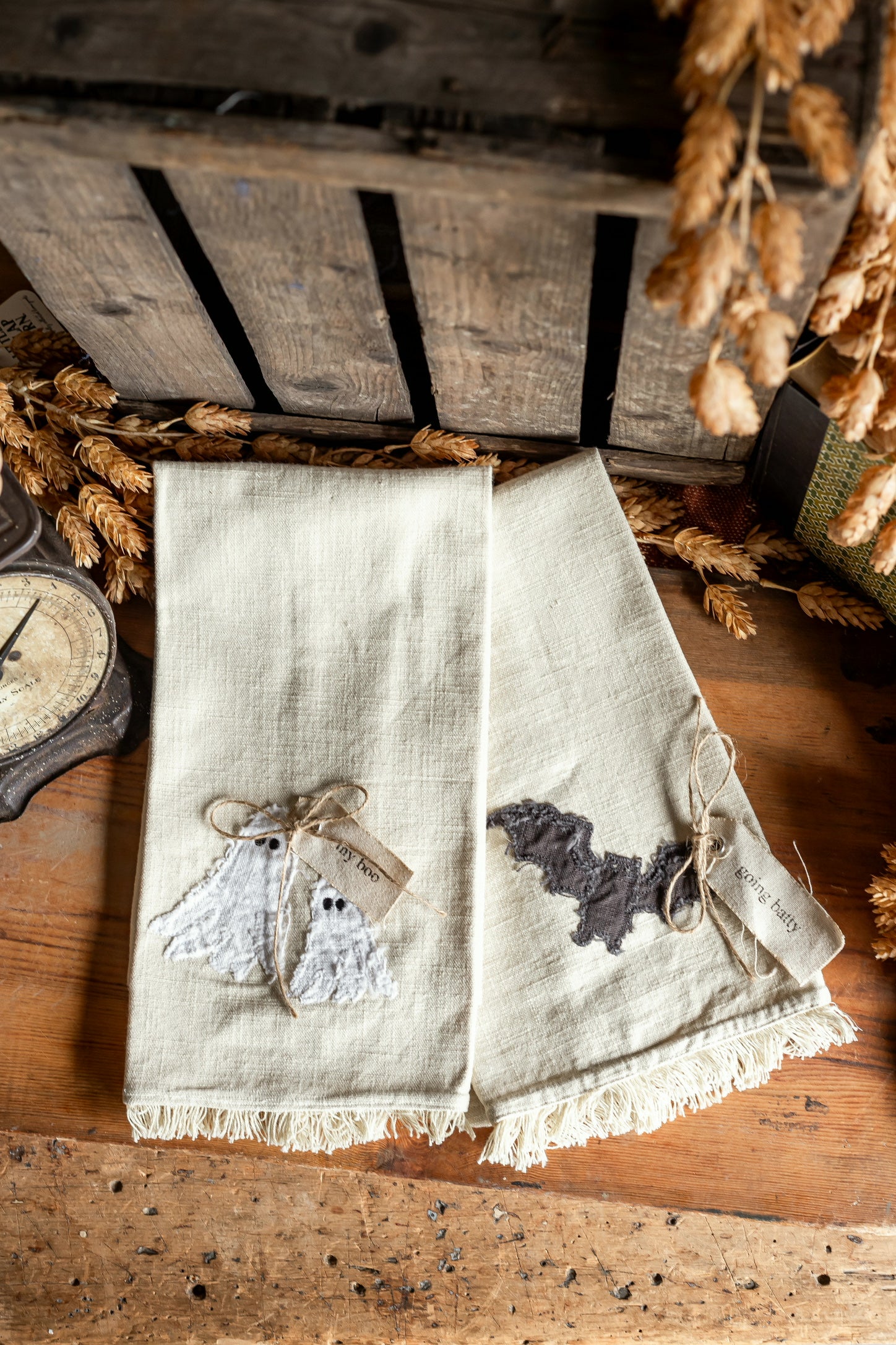Raggedy Ghosts Kitchen Towel Audrey's Home & Gift