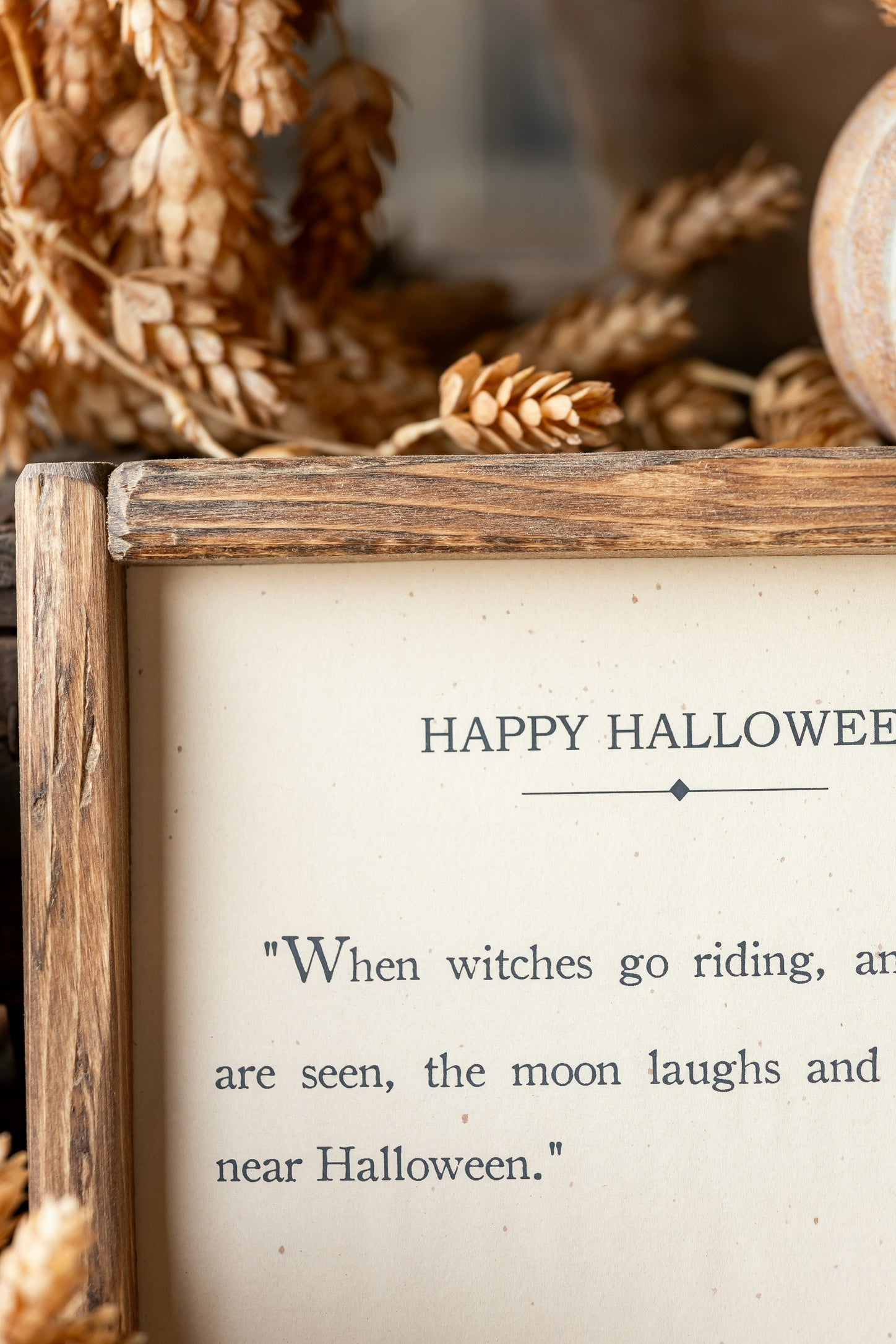 Handmade "Happy Halloween" Framed Sign The Little Burlap Barn