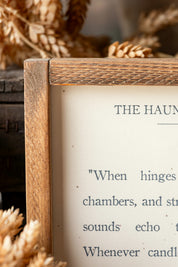 Handmade "Haunted Mansion" Framed Sign The Little Burlap Barn