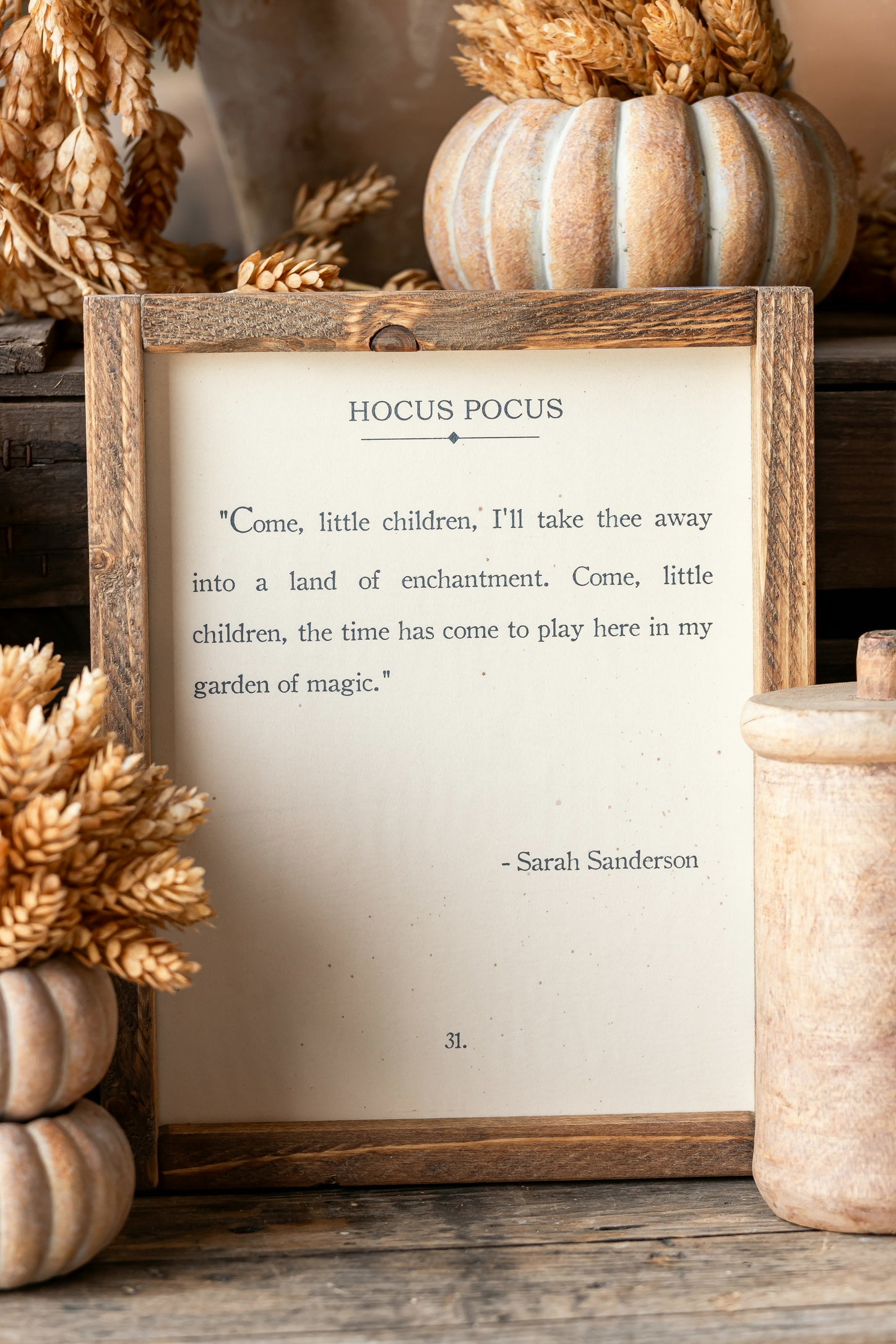 Handmade "Happy Halloween" Framed Sign The Little Burlap Barn