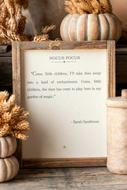 Handmade "Hocus Pocus" Framed Sign The Little Burlap Barn