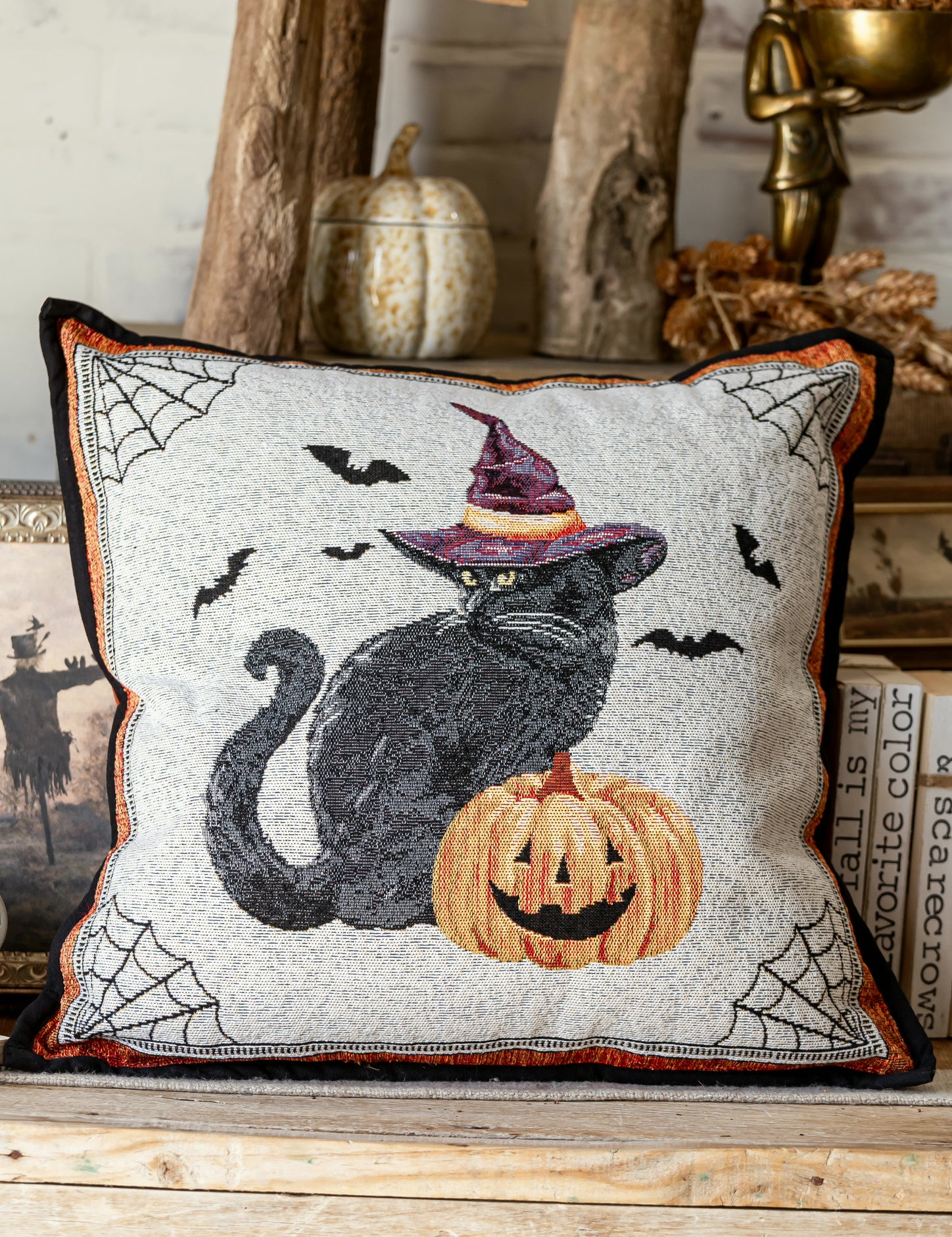 Halloween Black Cat Pillow TJ Maxx
