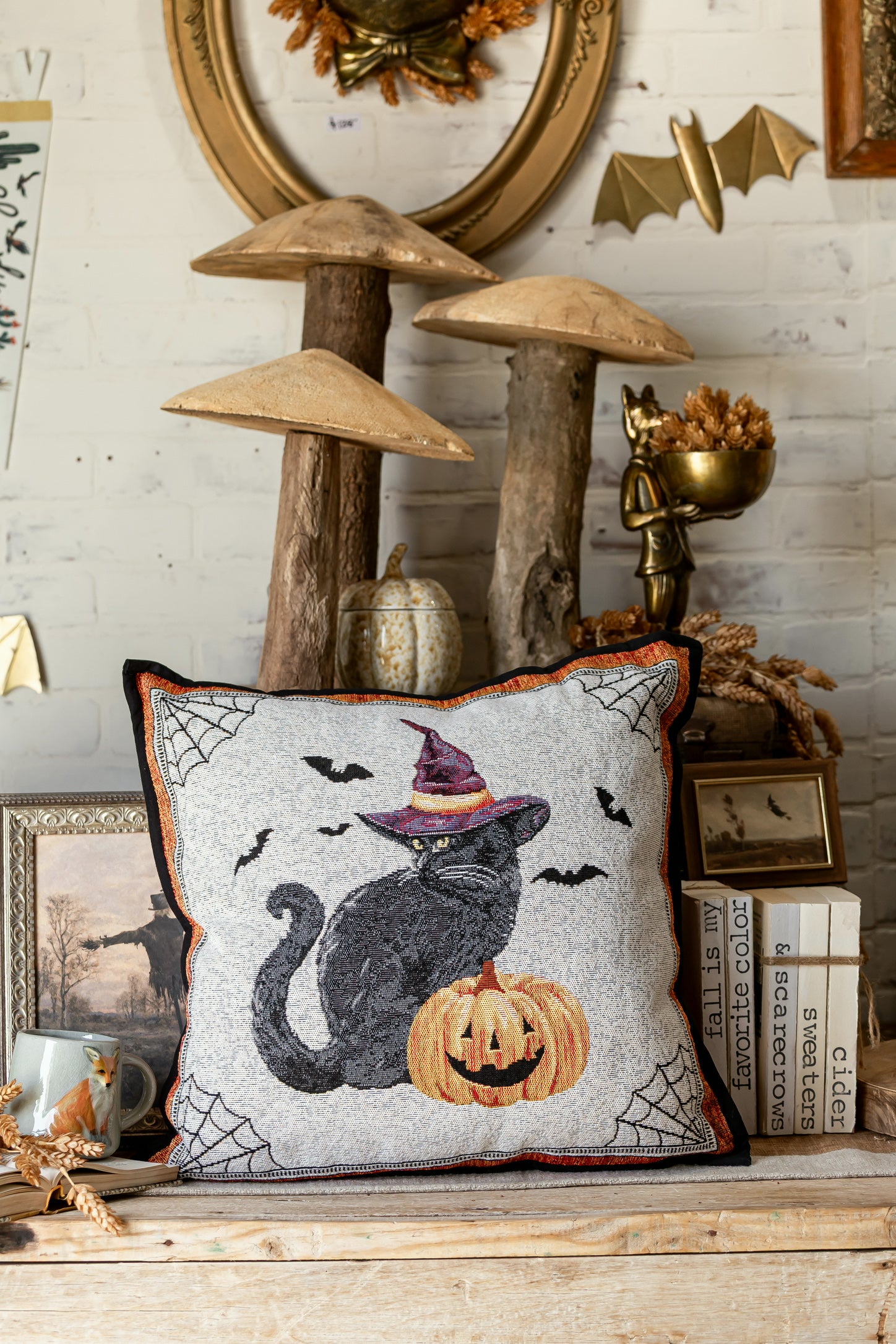 Halloween Black Cat Pillow TJ Maxx