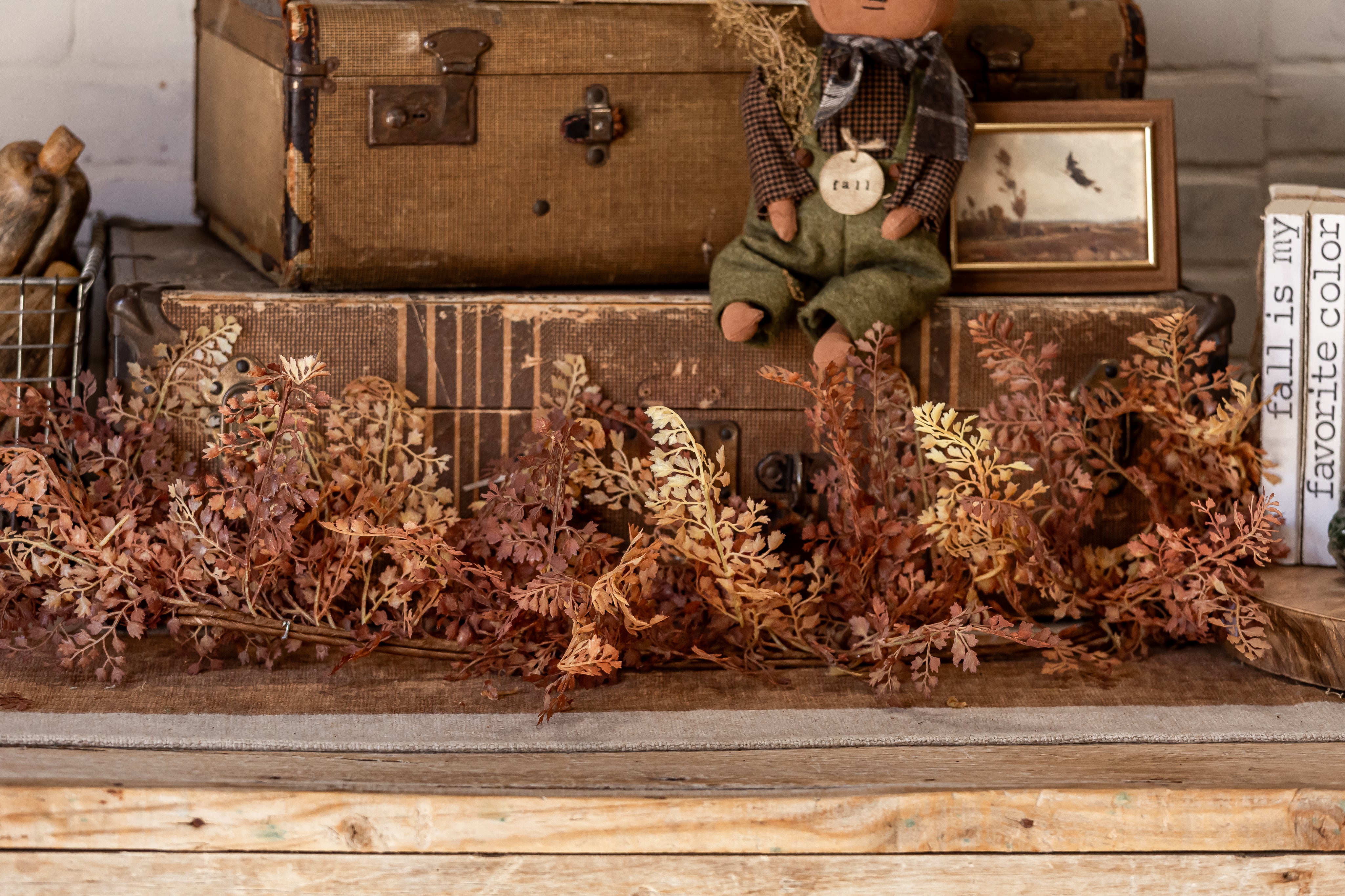 New England Leaves Garland Lancaster and Vintage