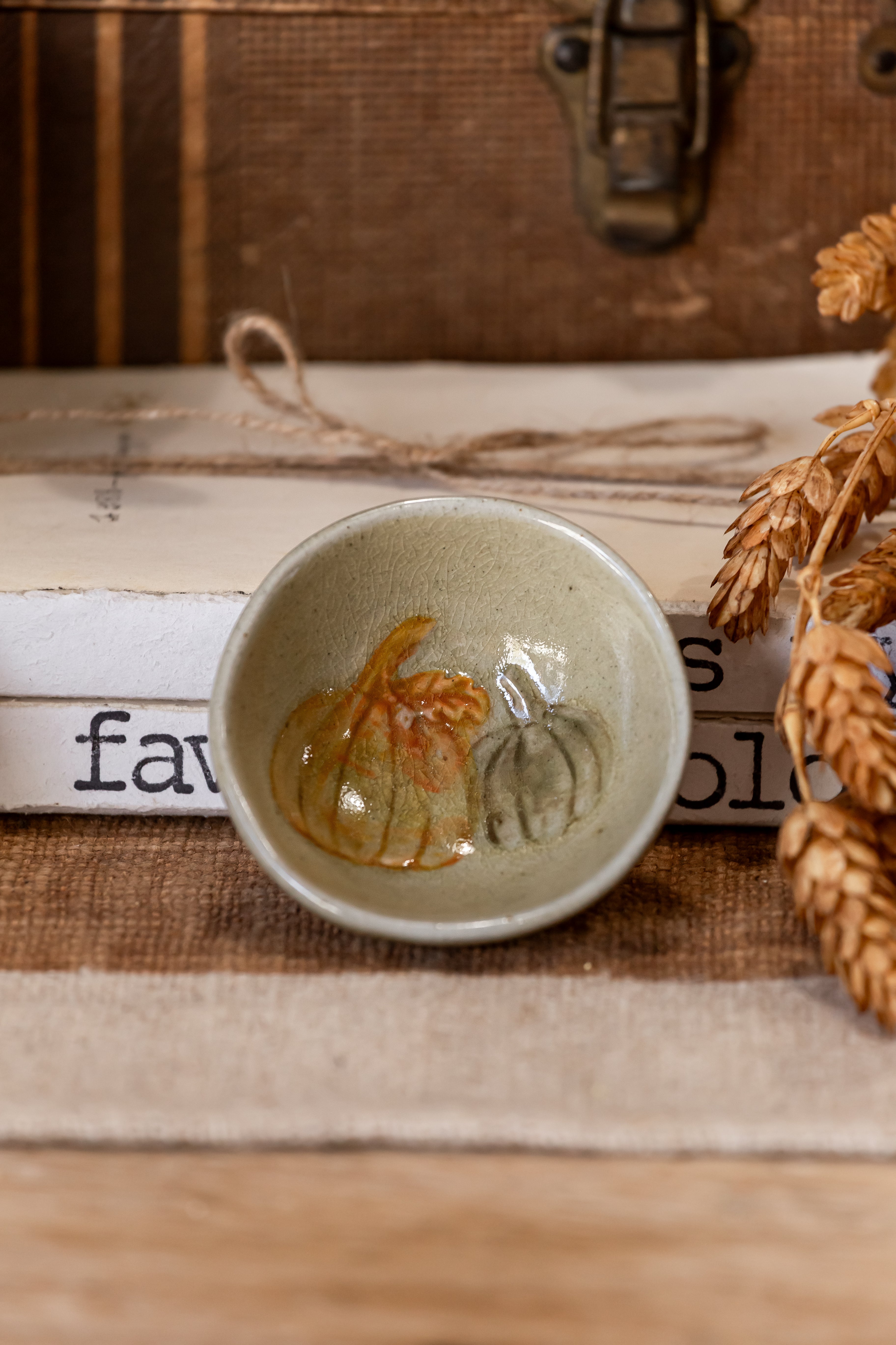 Hand Painted Stoneware Fall Mini Bowl Creative Co-Op