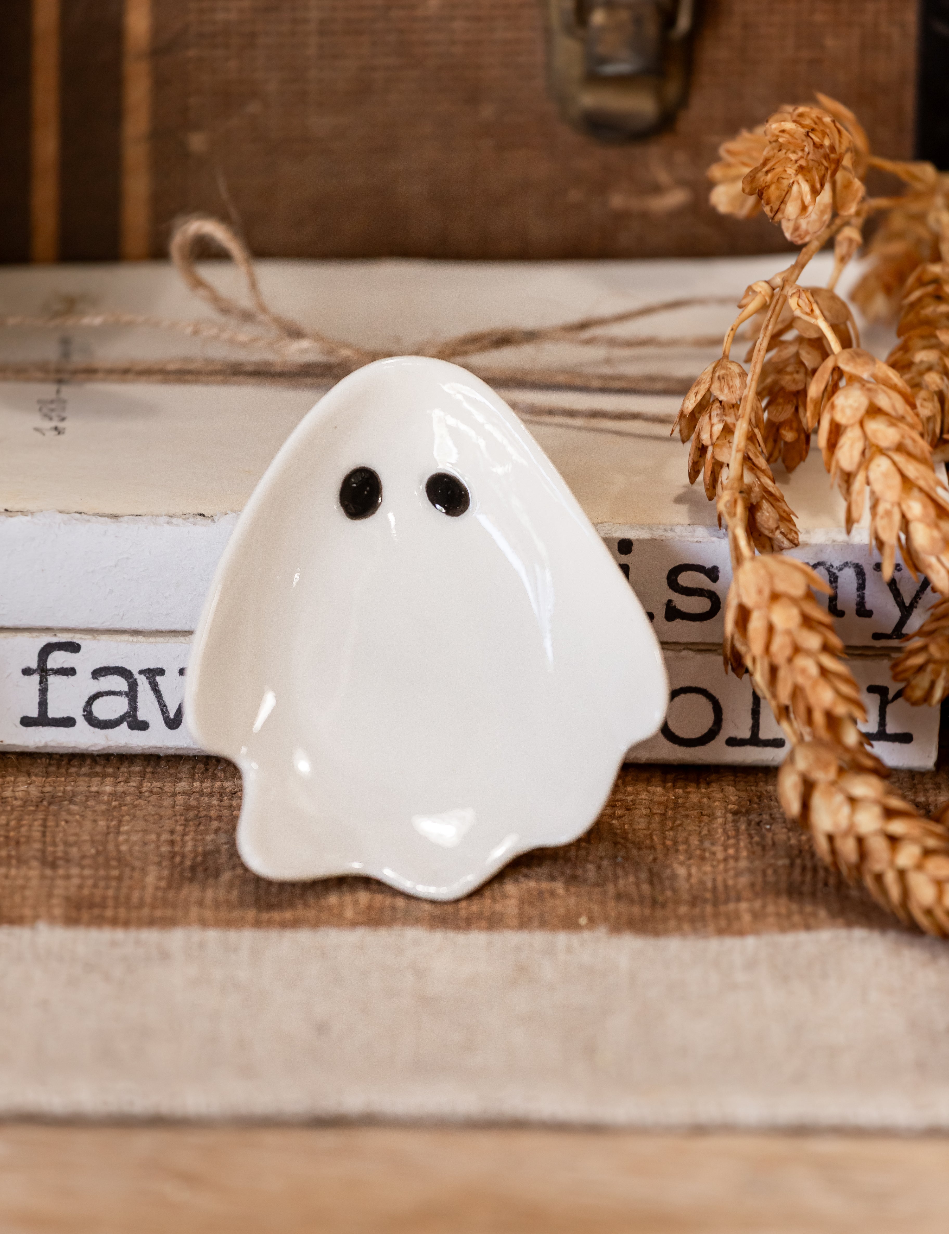 Stoneware Mini Ghost Dish Creative Co-Op