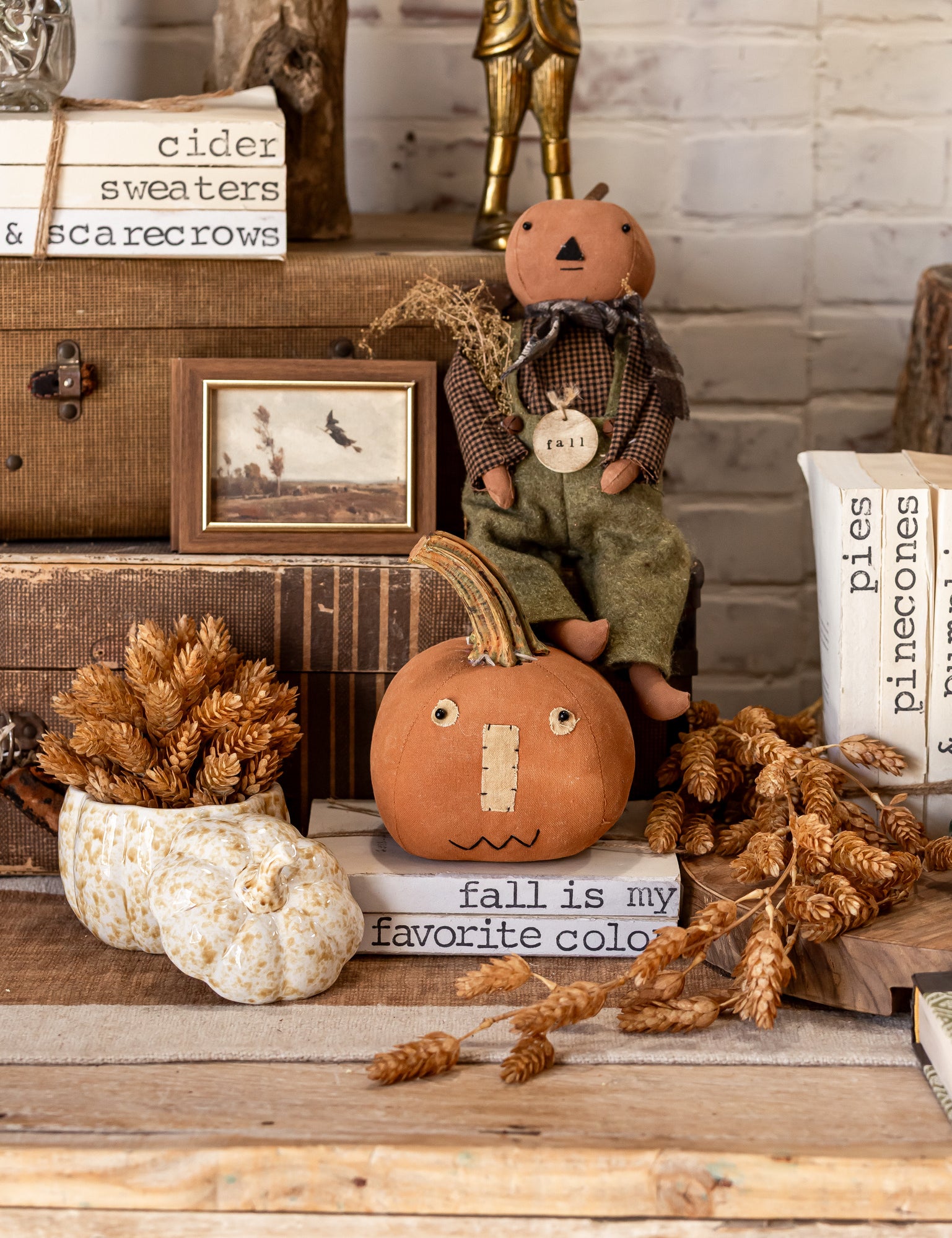 Primitive Jack O' Lantern Head The Little Burlap Barn