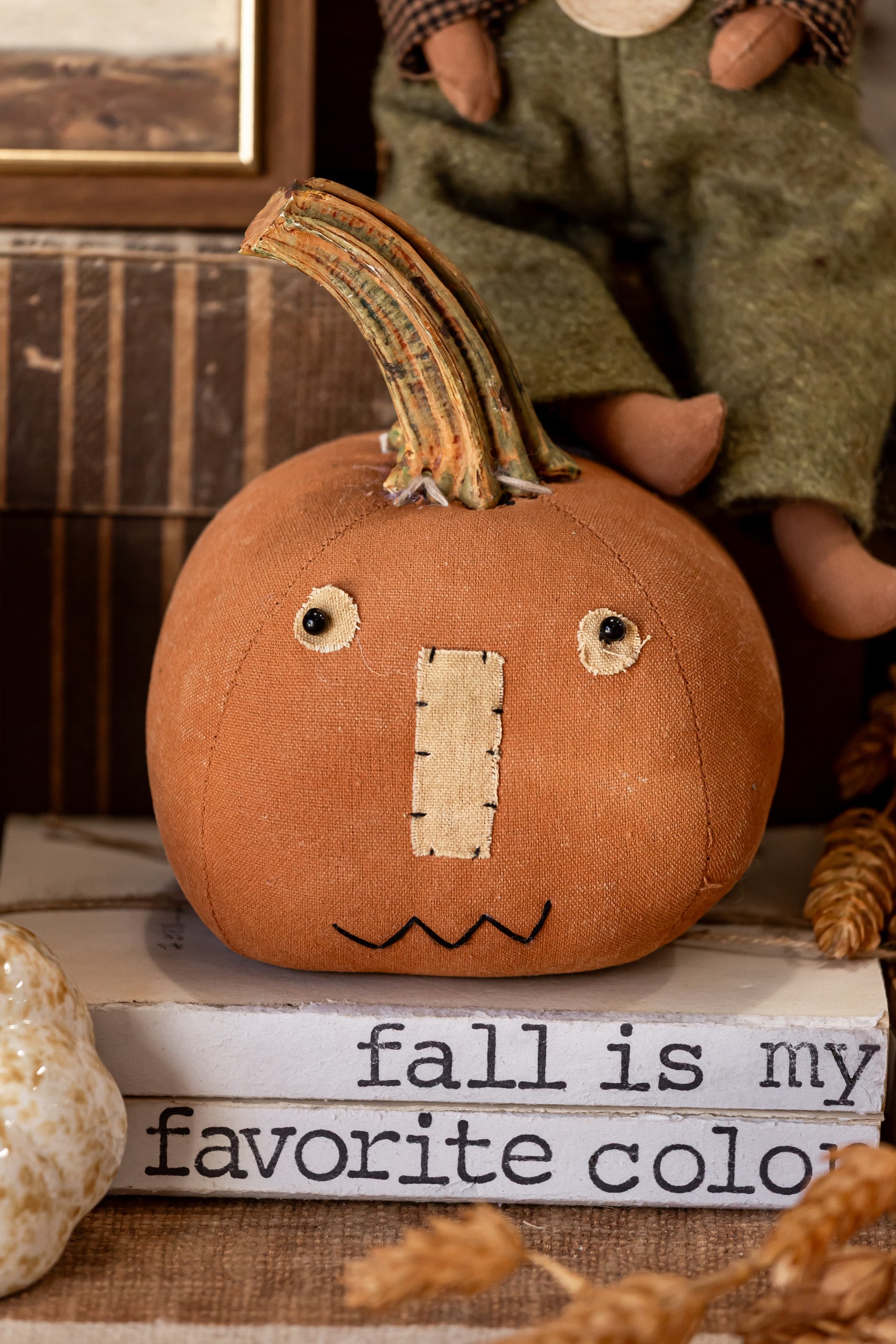 Primitive Jack O' Lantern Head The Little Burlap Barn