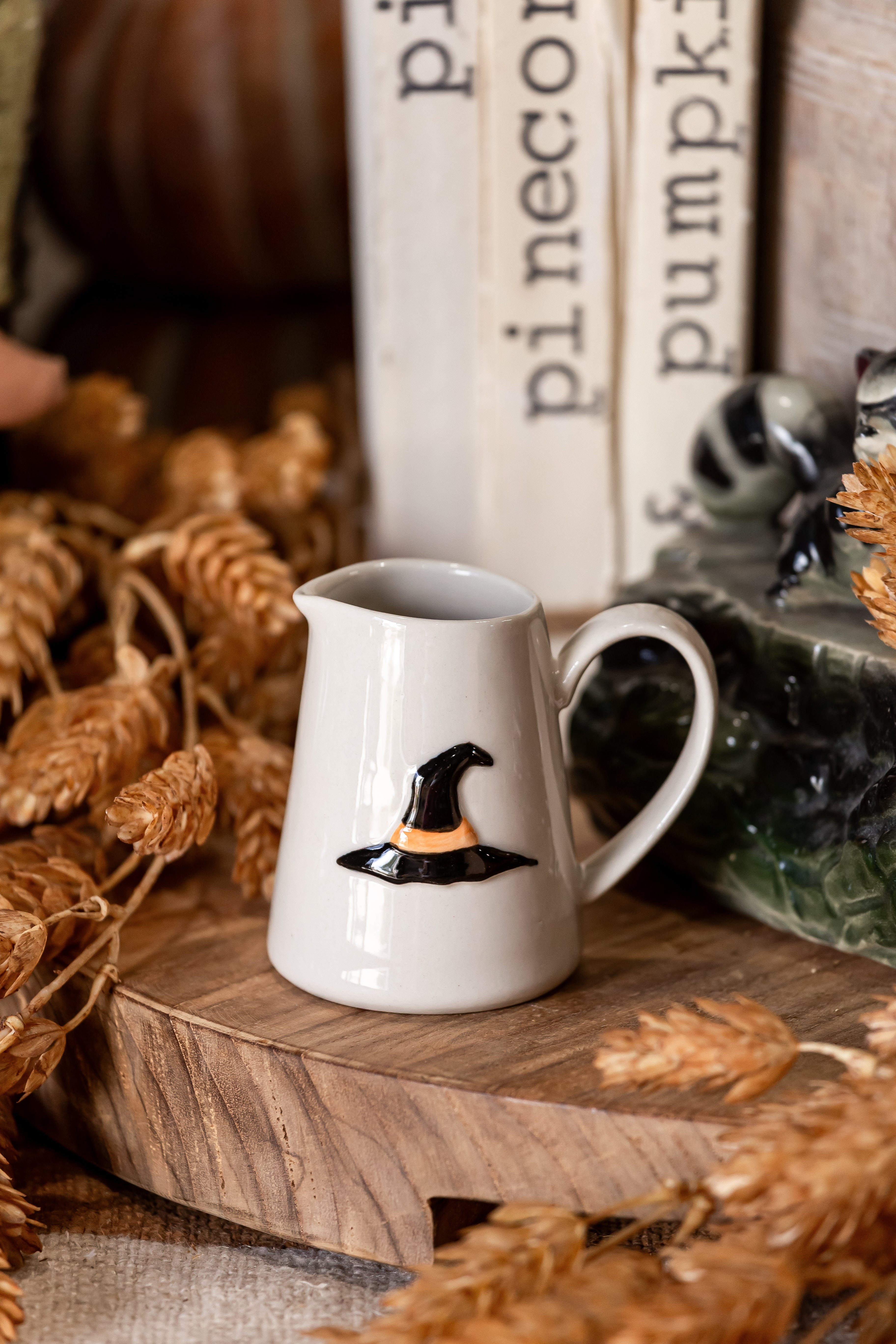 Embossed Stoneware Halloween Creamer Creative Co-Op