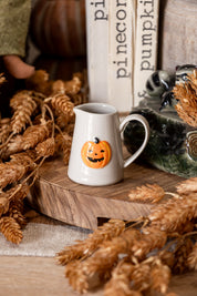 Embossed Stoneware Halloween Creamer Creative Co-Op