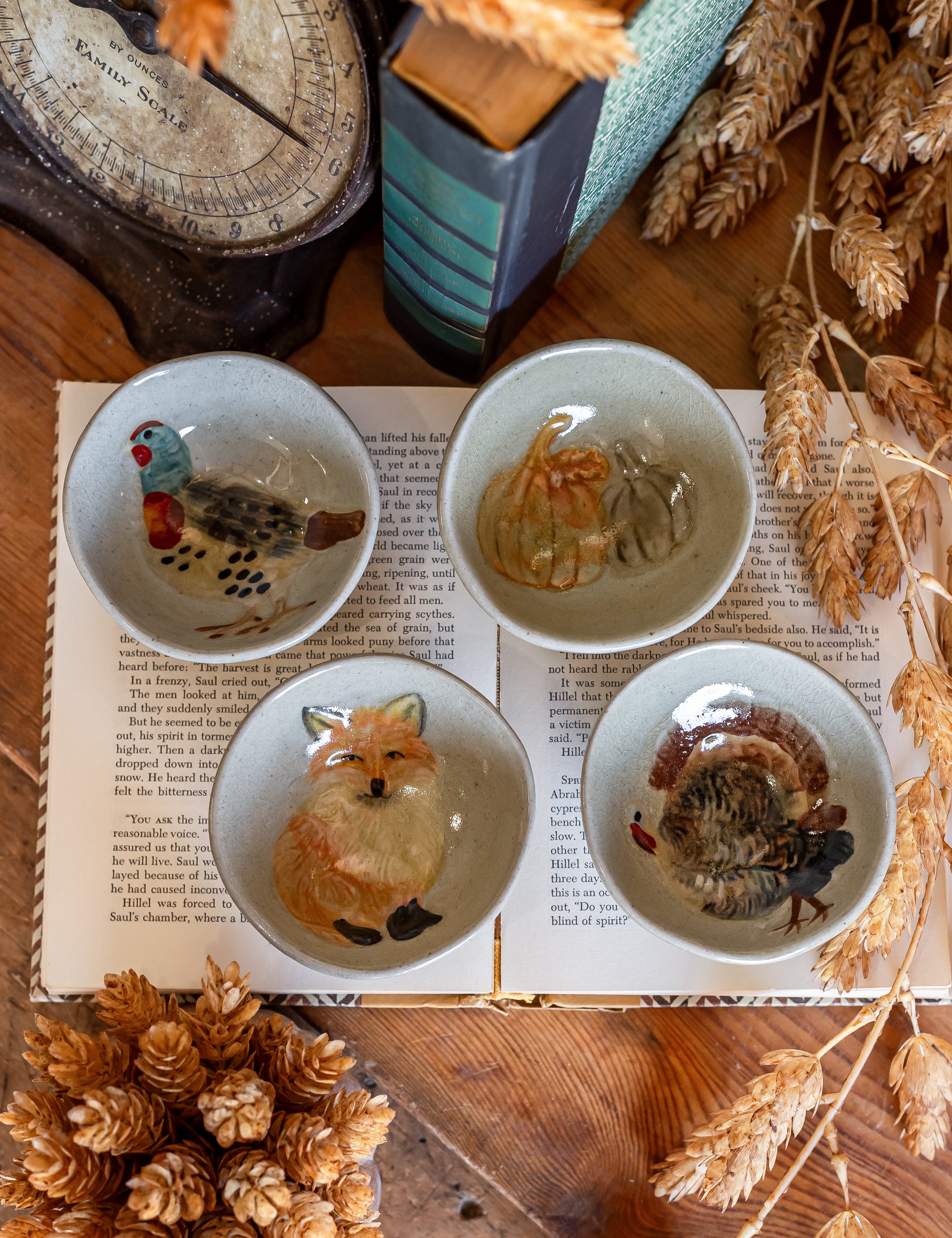 Hand Painted Stoneware Fall Mini Bowl Creative Co-Op