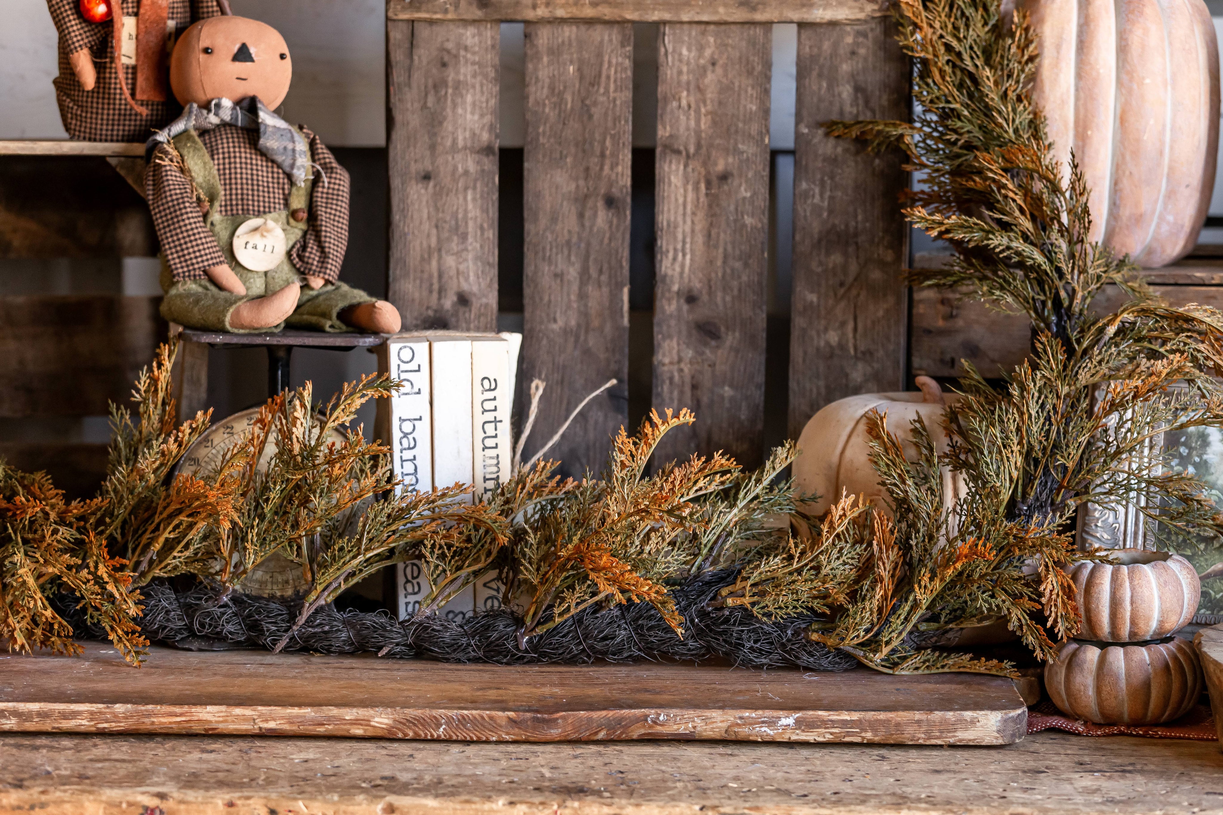 Fall Juniper Garland Ragon House