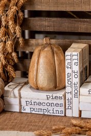 Carved Mango Wood Pumpkin (L) Creative Co-Op