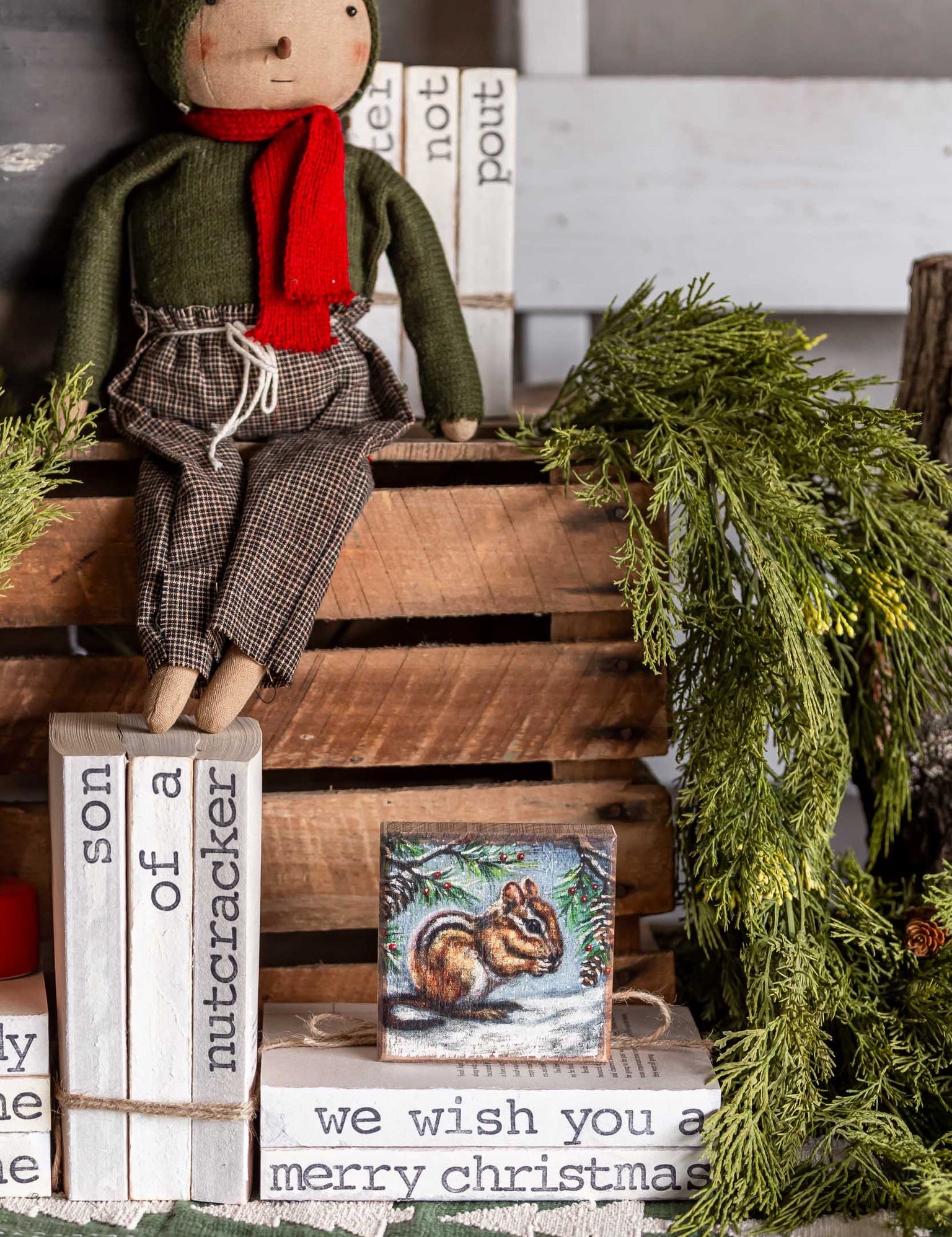 Chipmunk Wood Sign Primitives by Kathy
